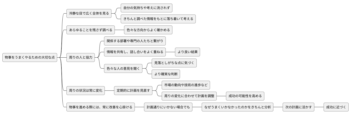 成功のためのポイント
