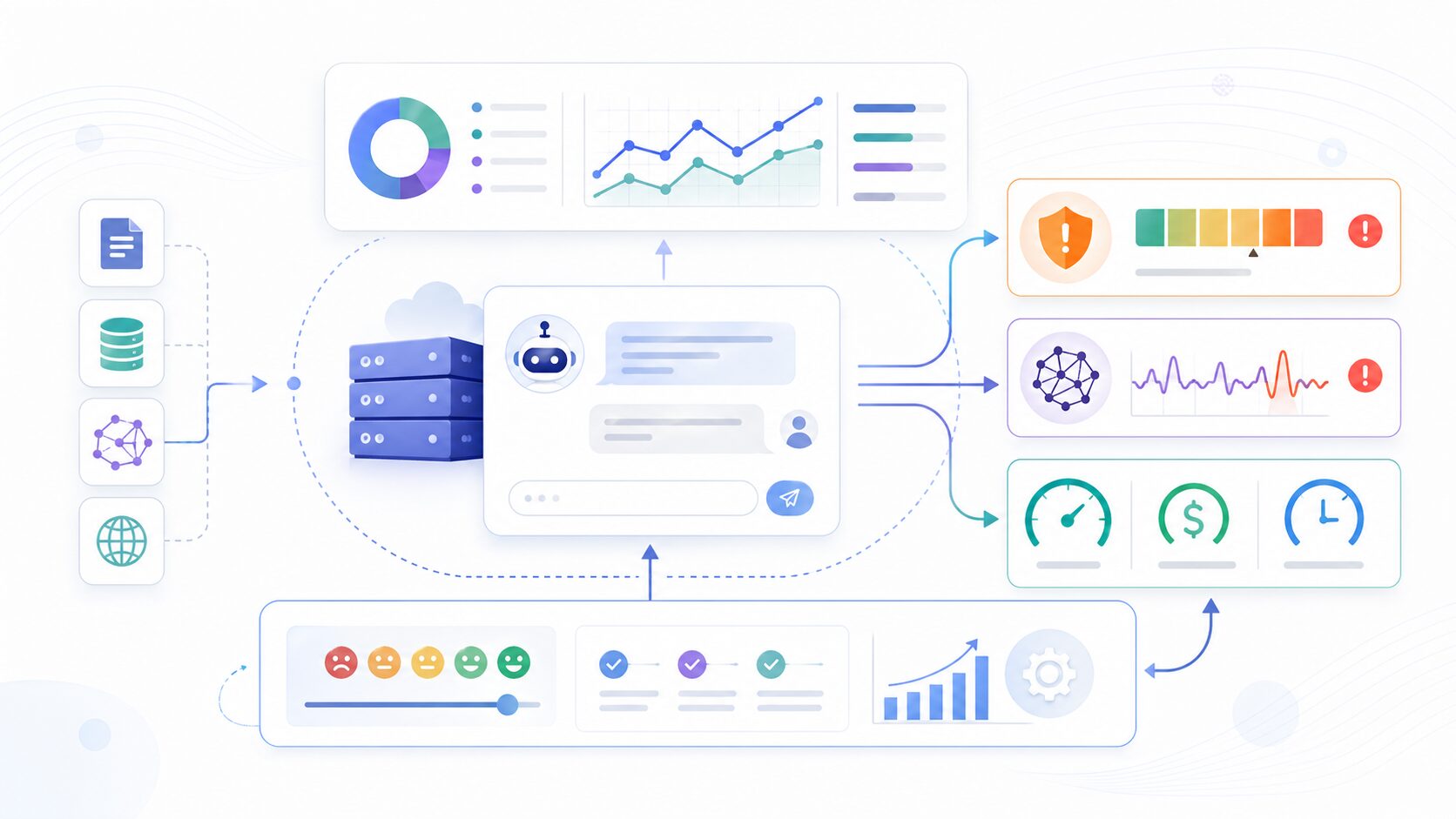 LLMOpsにおける評価と監視のイメージ