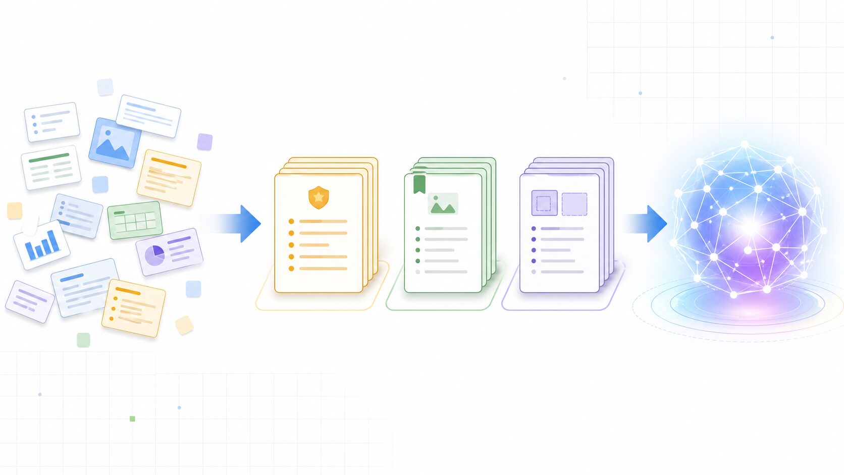 目的、制約、参照資料、出力形式を整理してAIに渡す流れ