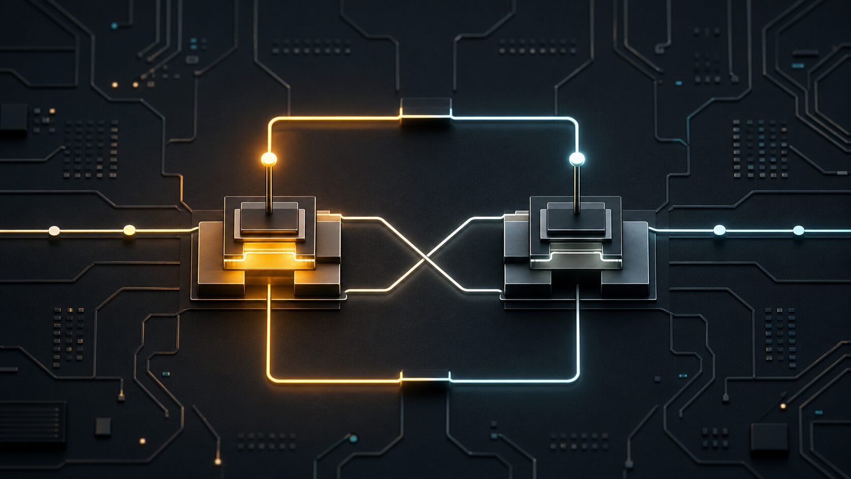CPUの近くで高速キャッシュとして働くSRAMの概念図