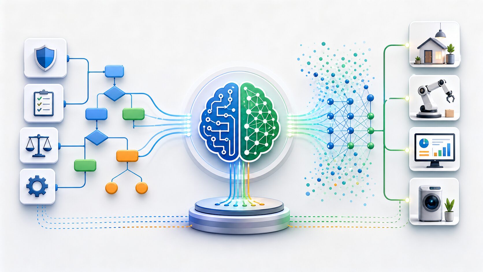ルールベースAIと機械学習を組み合わせるこれからの人工知能のイメージ