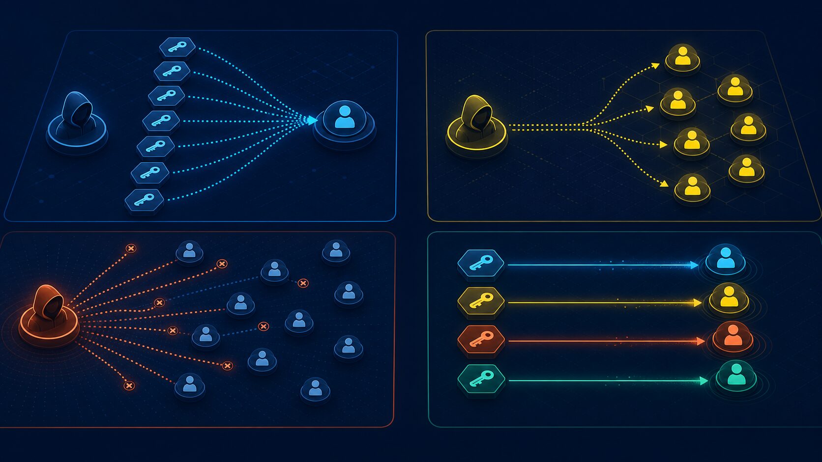 候補を順番に確認するブルートフォースの概念図