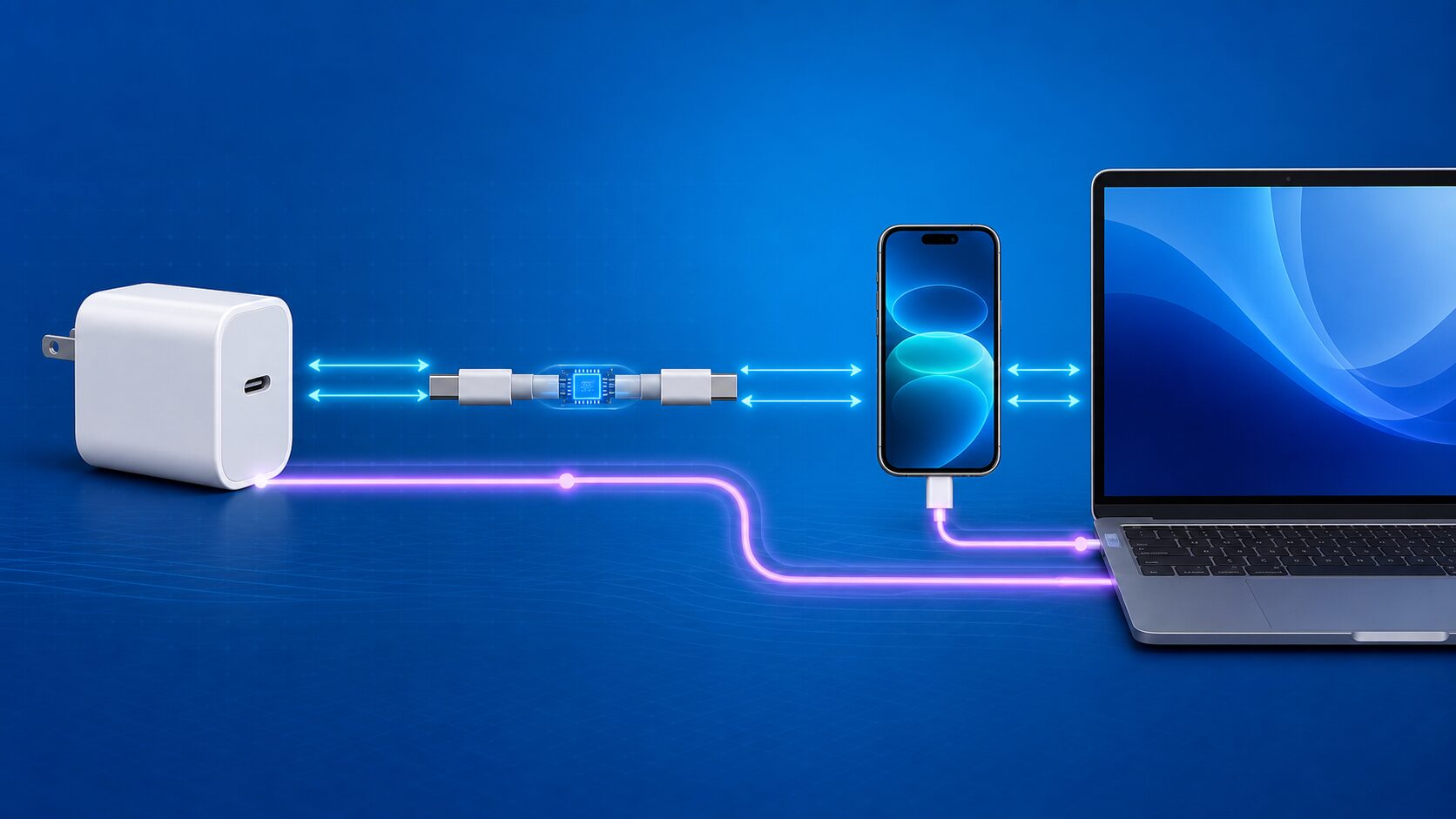 USB Type-Cケーブルと充電器の仕様を確認して選ぶイメージ